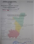 Attestation de fin de formation 